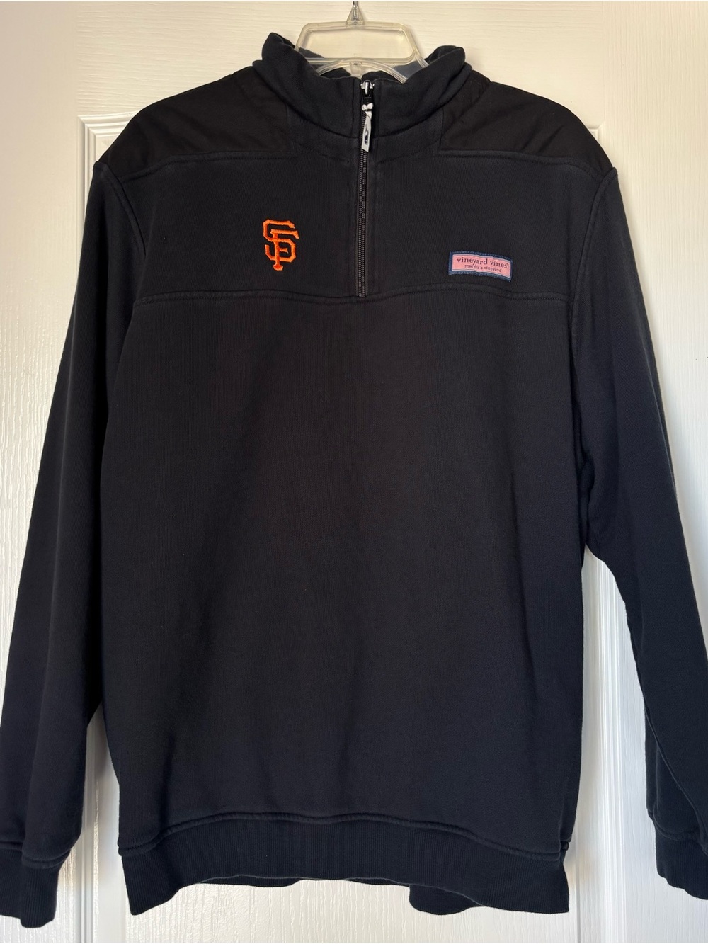 San Francisco Giants Sweater Mens Large Vineyard Vines 1/4 Zip Pullover MLB